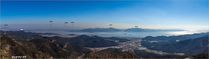 변산반도 내변산 조망도(쌍선봉,관음봉,월명암 능선)
