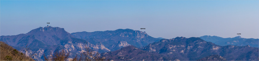 변산반도 내변산 조망도(쌍선봉,관음봉,월명암 능선)