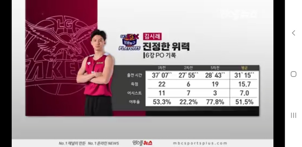 LG 김시래의 무서움