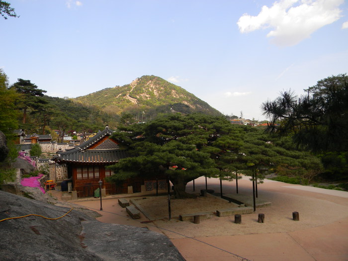 부암동 석파정 마무리 (별채, 북쪽 산책로, 소나무, 석파정, 경계벽 벽화)